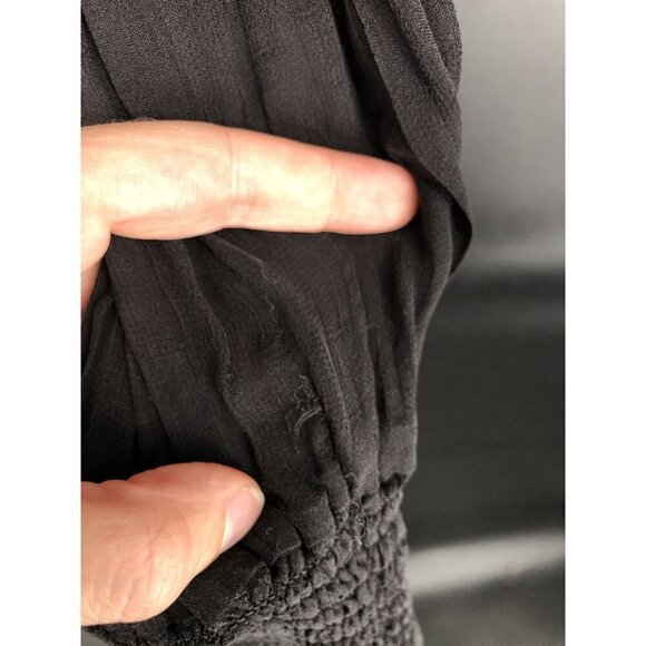 Sundance Women Fleur Flare Floral Embroidered Blouse M Black Professional Church - Picture 6 of 10